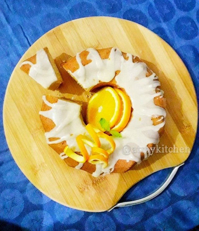Glazed orange bundt cake recipe / Eggless orange bundt cake recipe / Eggless orange cake recipe