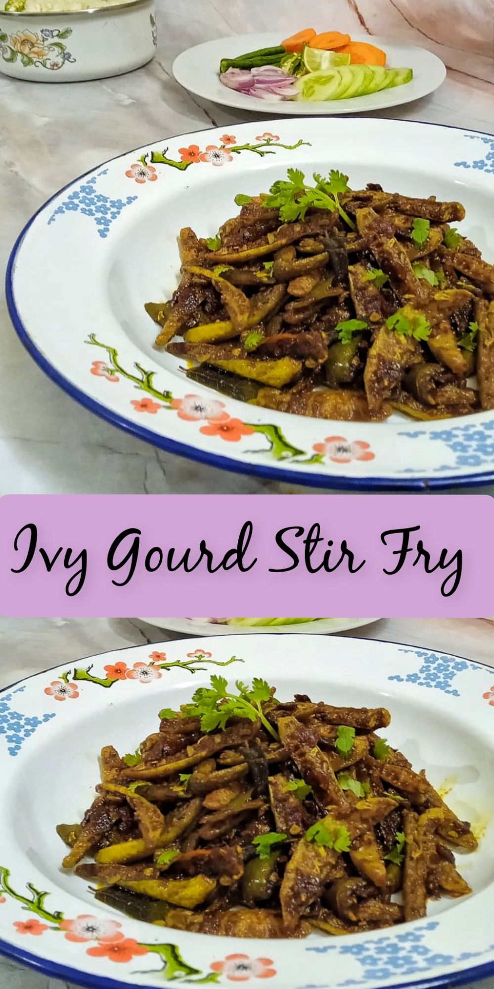 Stir fried ivy gourd 