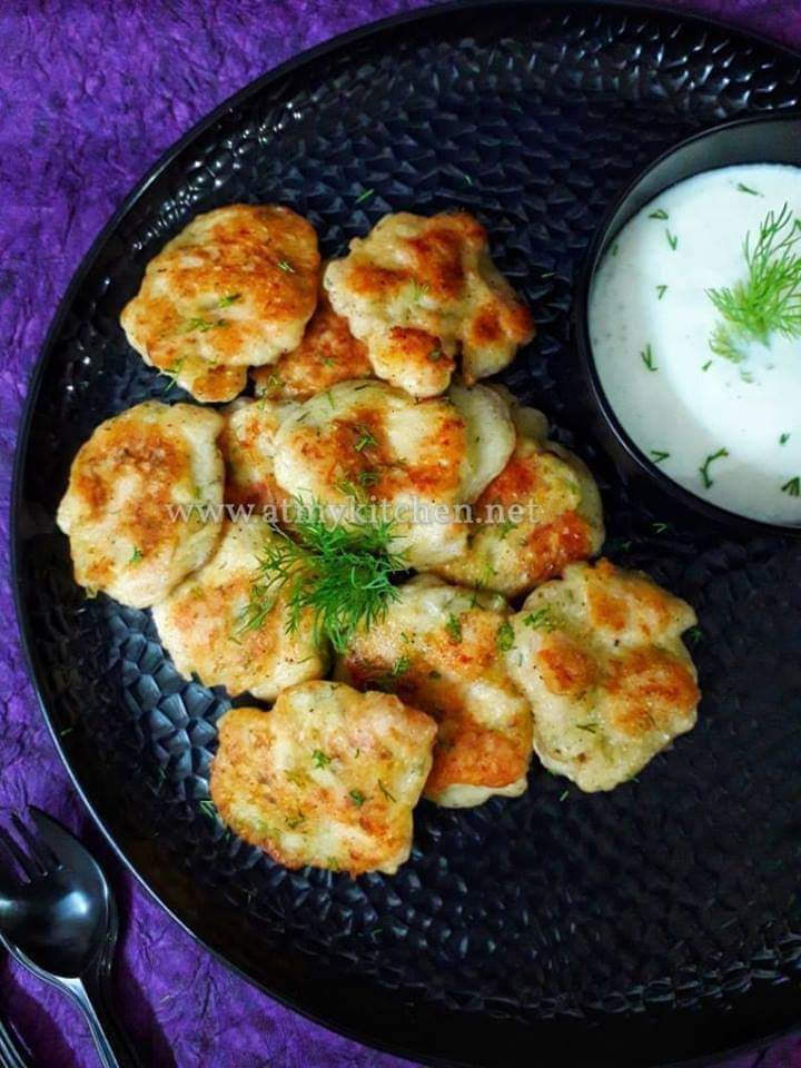 Cheesy chicken fritters recipe / How to make cheesy chicken fritters
